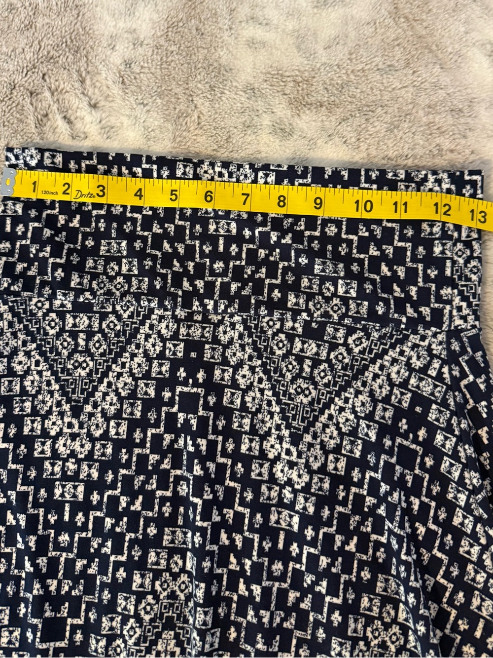 Navy Printed Midi Skirt - Picture 7 of 7
